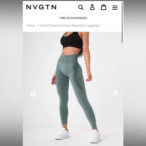 NVGTN Forest Green Contour Seamless Leggings